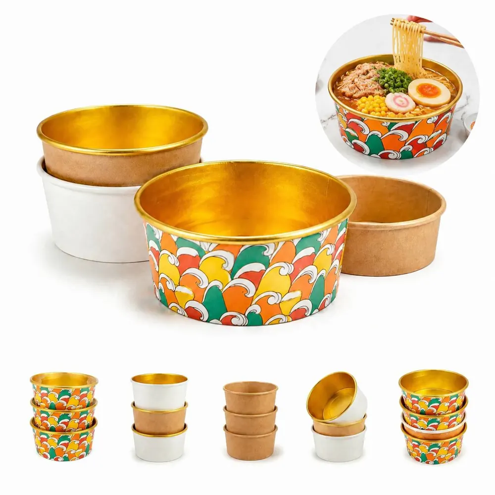 Disposable Paper Bowls with Lids, Sturdy & Leak-Resistant 2