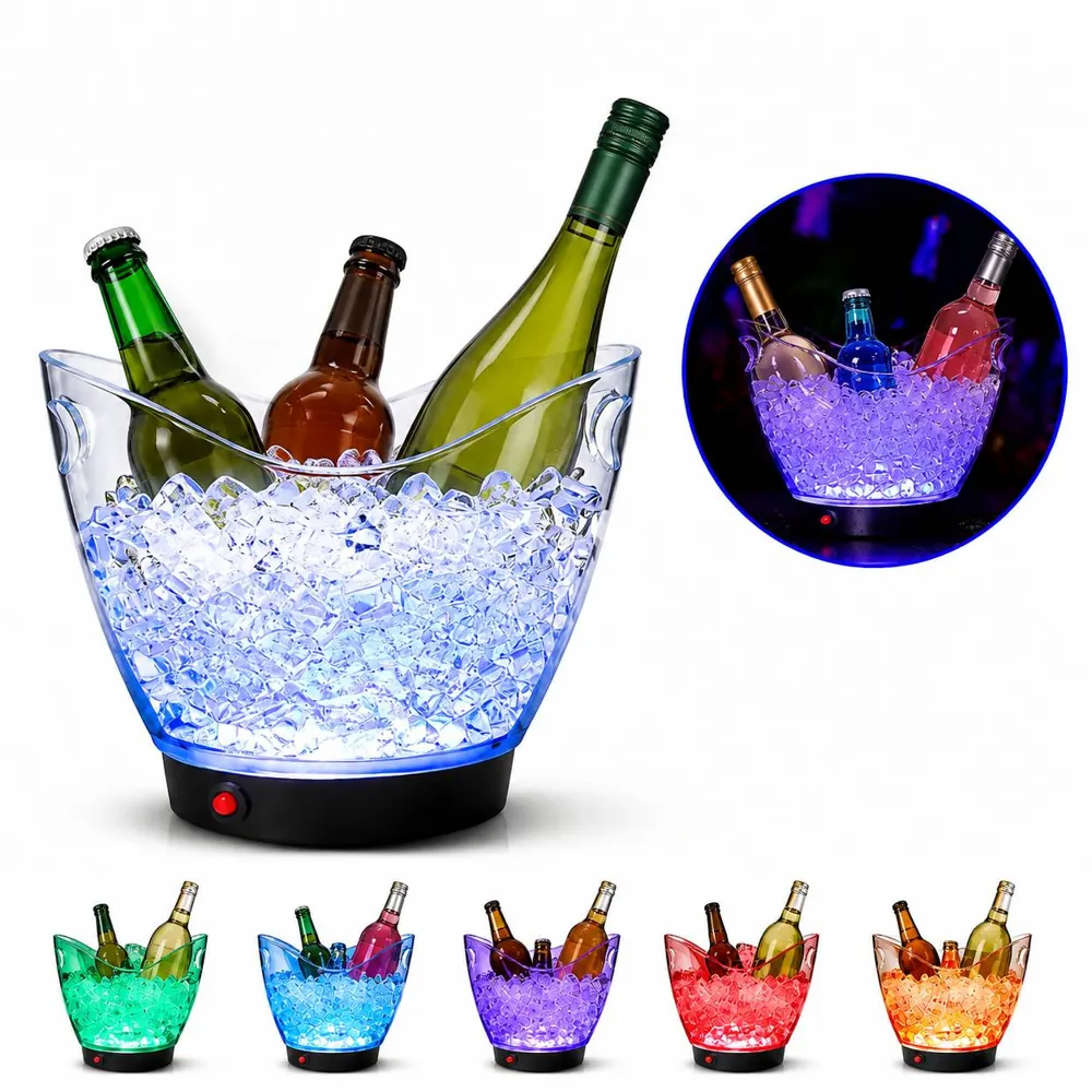 LED Color-Changing Ice Bucket for Parties and Events 2