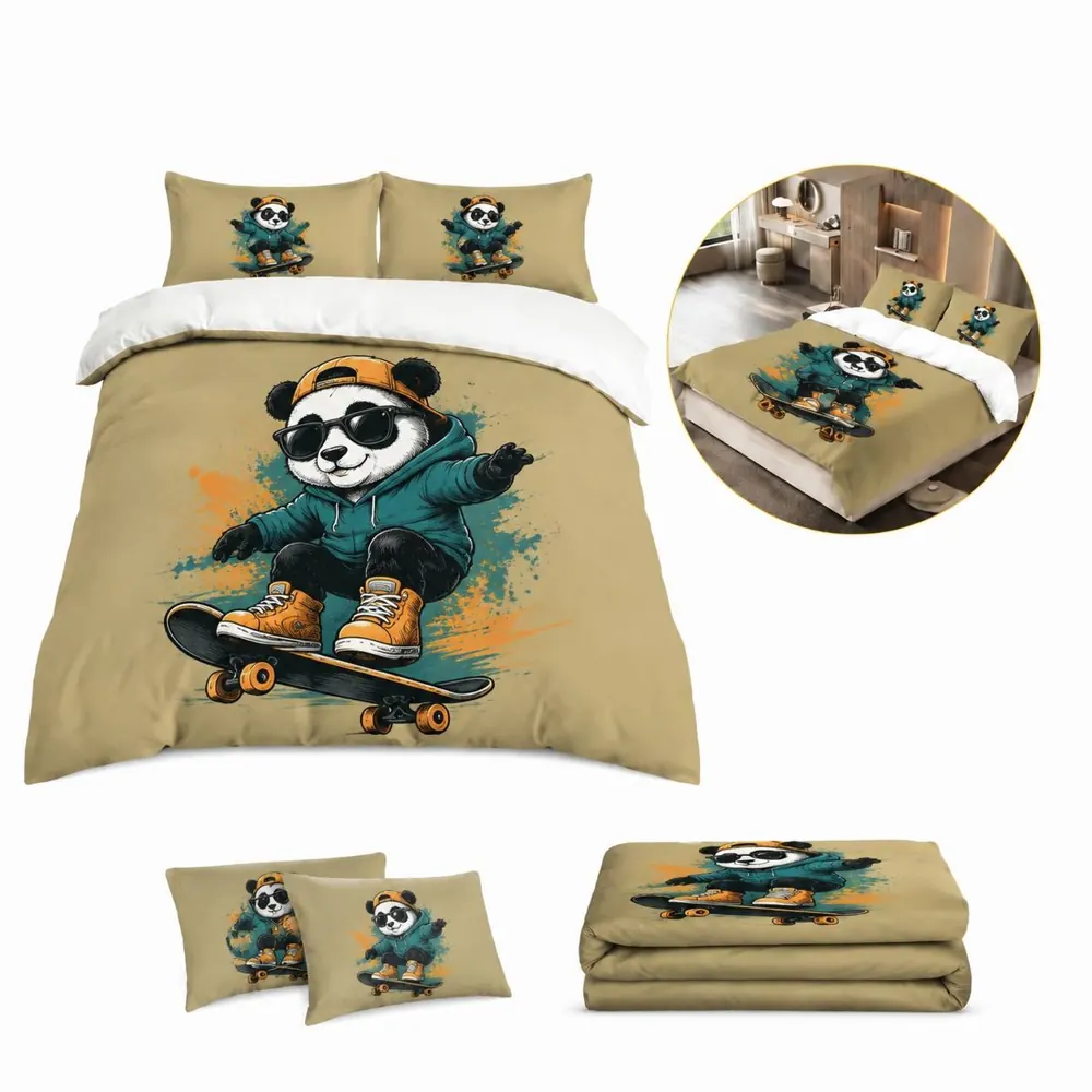 Queen Size Microfiber 3-Piece Duvet Set with Deep Pocket 2