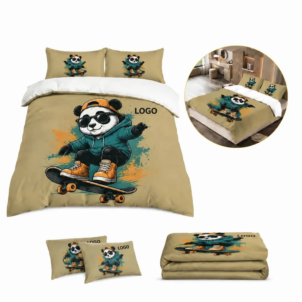 Queen Size Microfiber 3-Piece Duvet Set with Deep Pocket