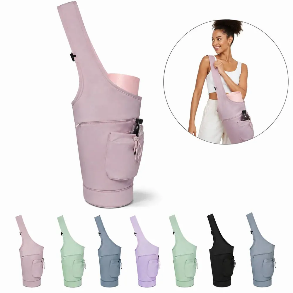 Heavy-Duty Yoga Mat Carrier with Wet Pocket for Gym Travel 2