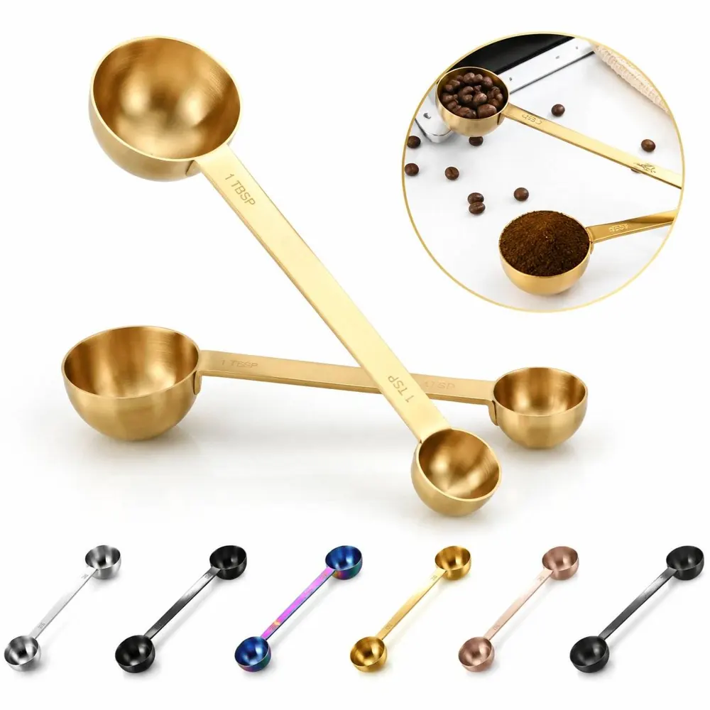 304 Food-Grade Double-Ended Stainless Steel Measuring Spoon 2