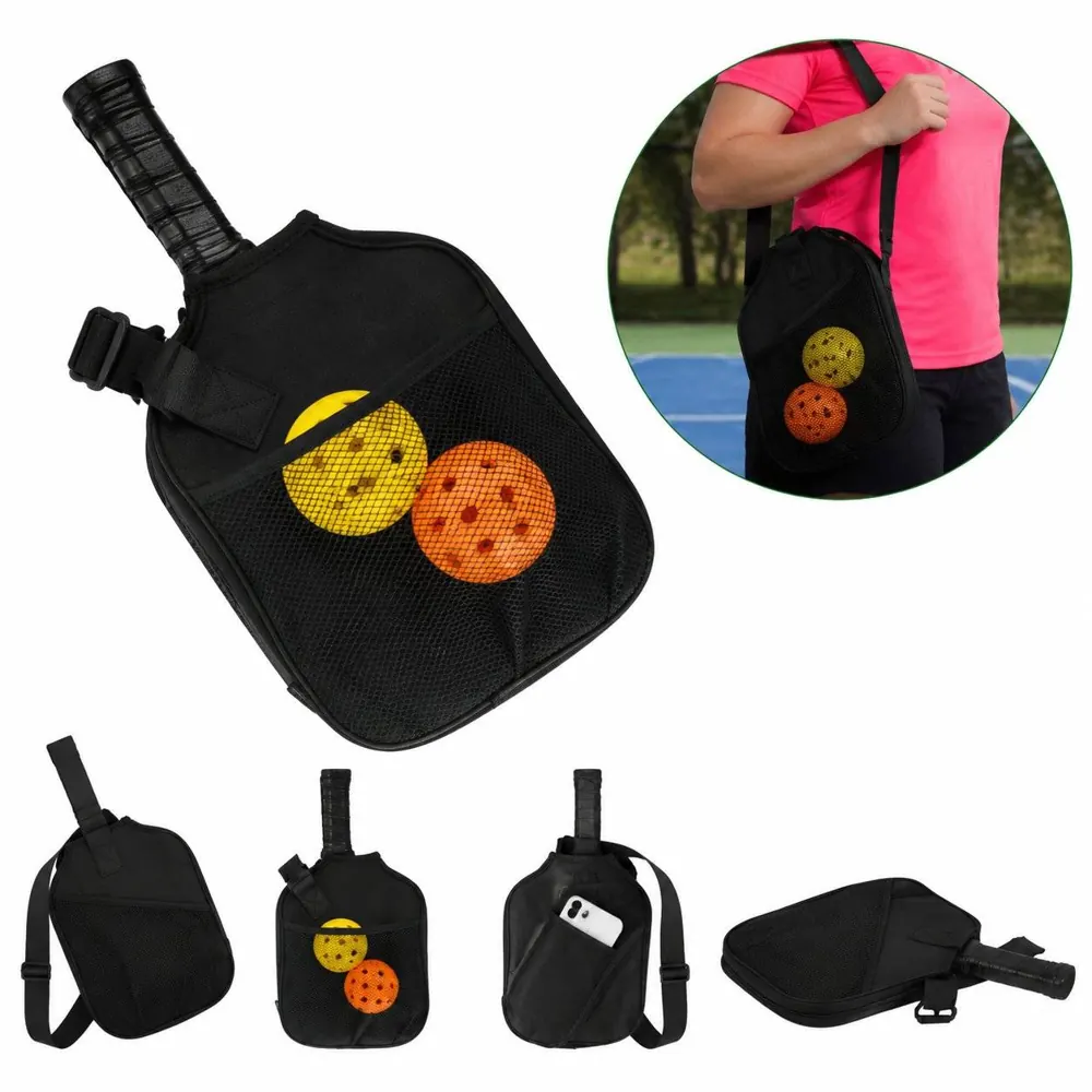 Padded Pickleball Paddle Cover with Retractable Strap 2