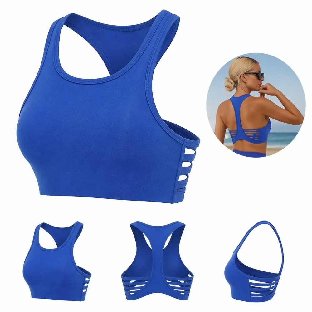 Padded High-Impact Sports Bra with Racerback for Intense 2