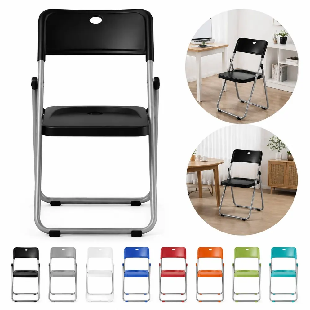 Reinforced Carbon Steel Folding Chair with Backrest 2