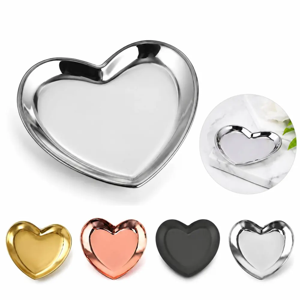 430 Stainless Steel Heart-Shaped Serving & Organizing Tray 2