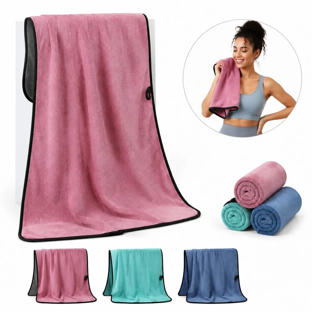 Microfiber Terry Gym Towels Quick-Dry Sweat Absorption 2
