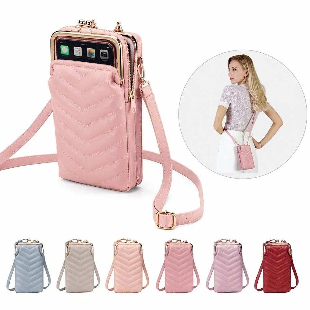 Anti-Theft PU Crossbody Phone Purse with Adjustable Strap 2