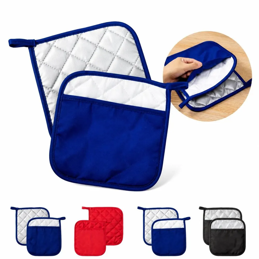 Heat-Resistant Oven Mitts with Pocket for Cooking 2