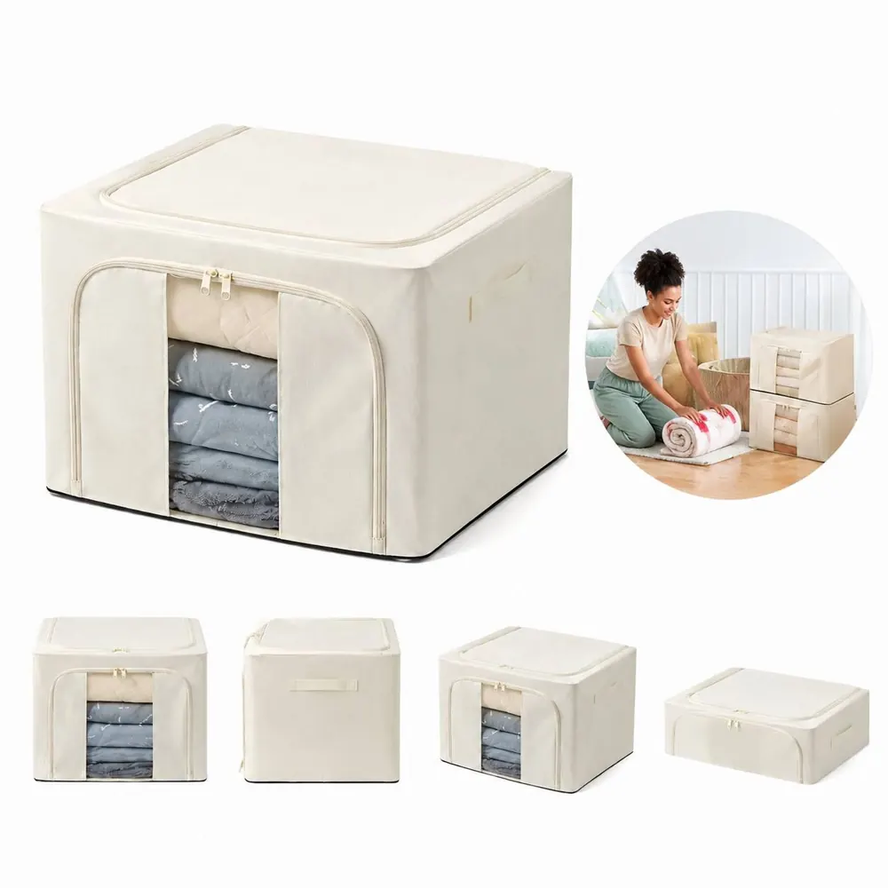 Foldable Oxford Storage Bins with Clear Window for Closet 2