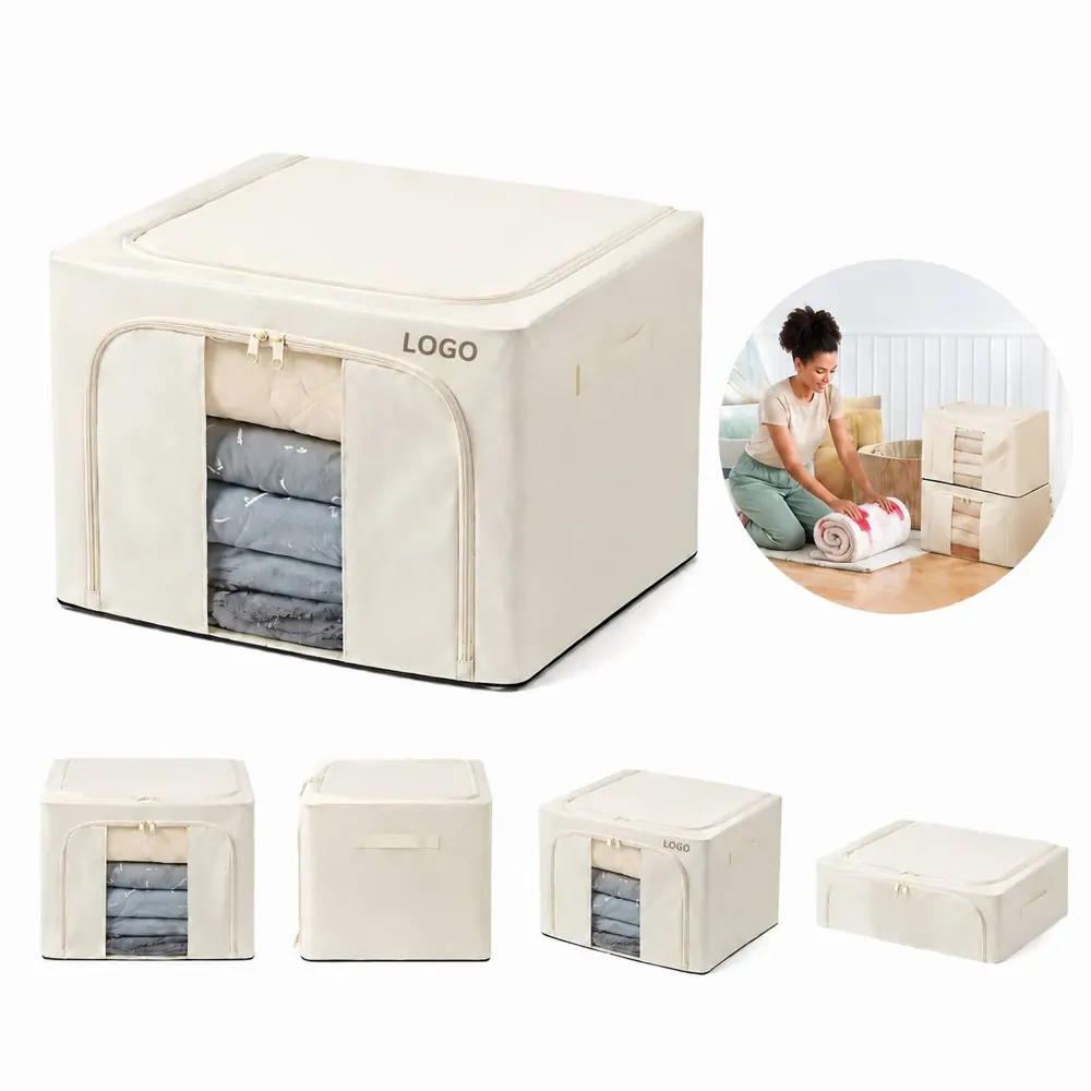 Foldable Oxford Storage Bins with Clear Window for Closet