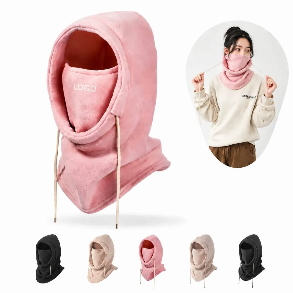 Windproof Double-Layer Fleece Cycling Head Cover