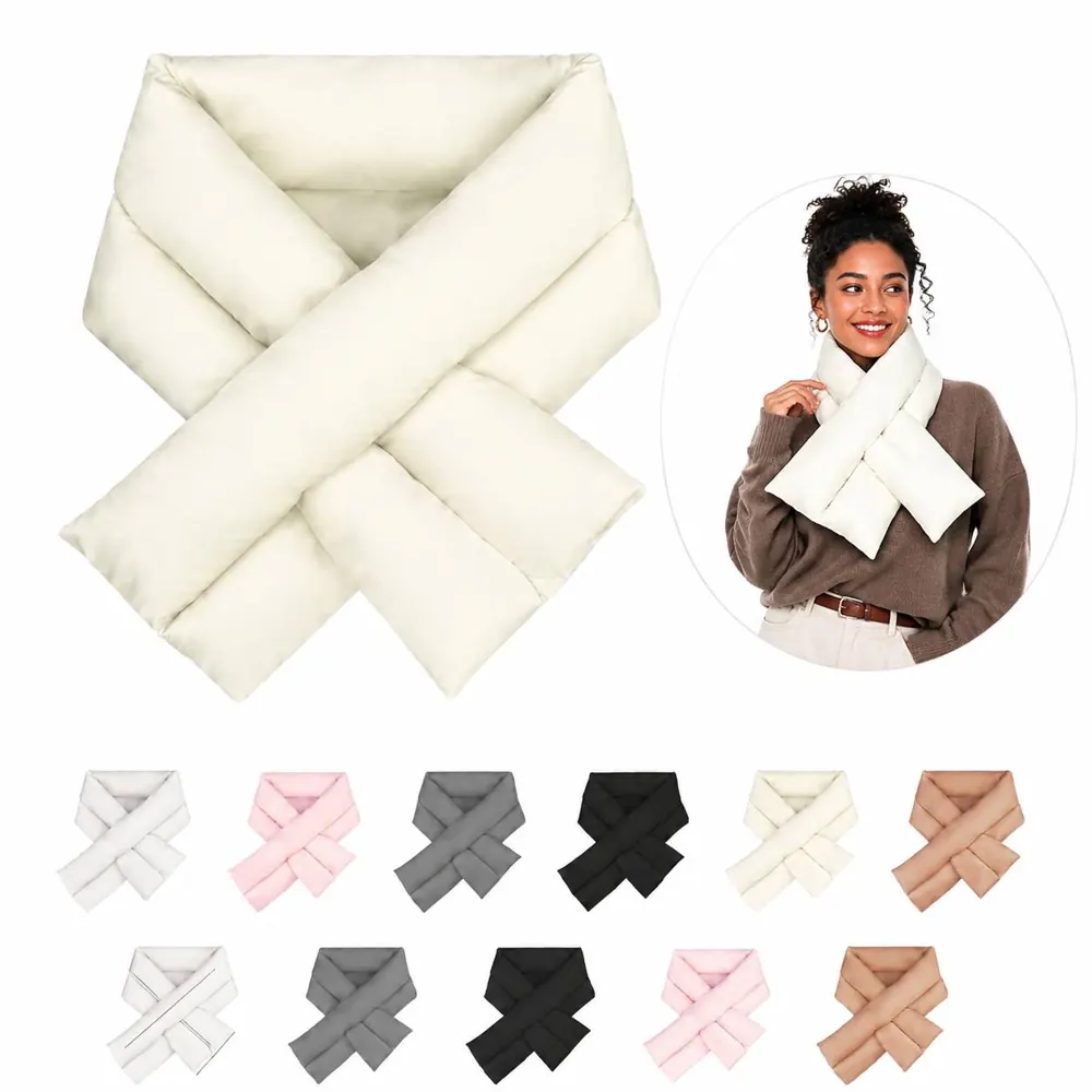 Cross Design Feather Silk Cotton Scarf Lightweight Double 2