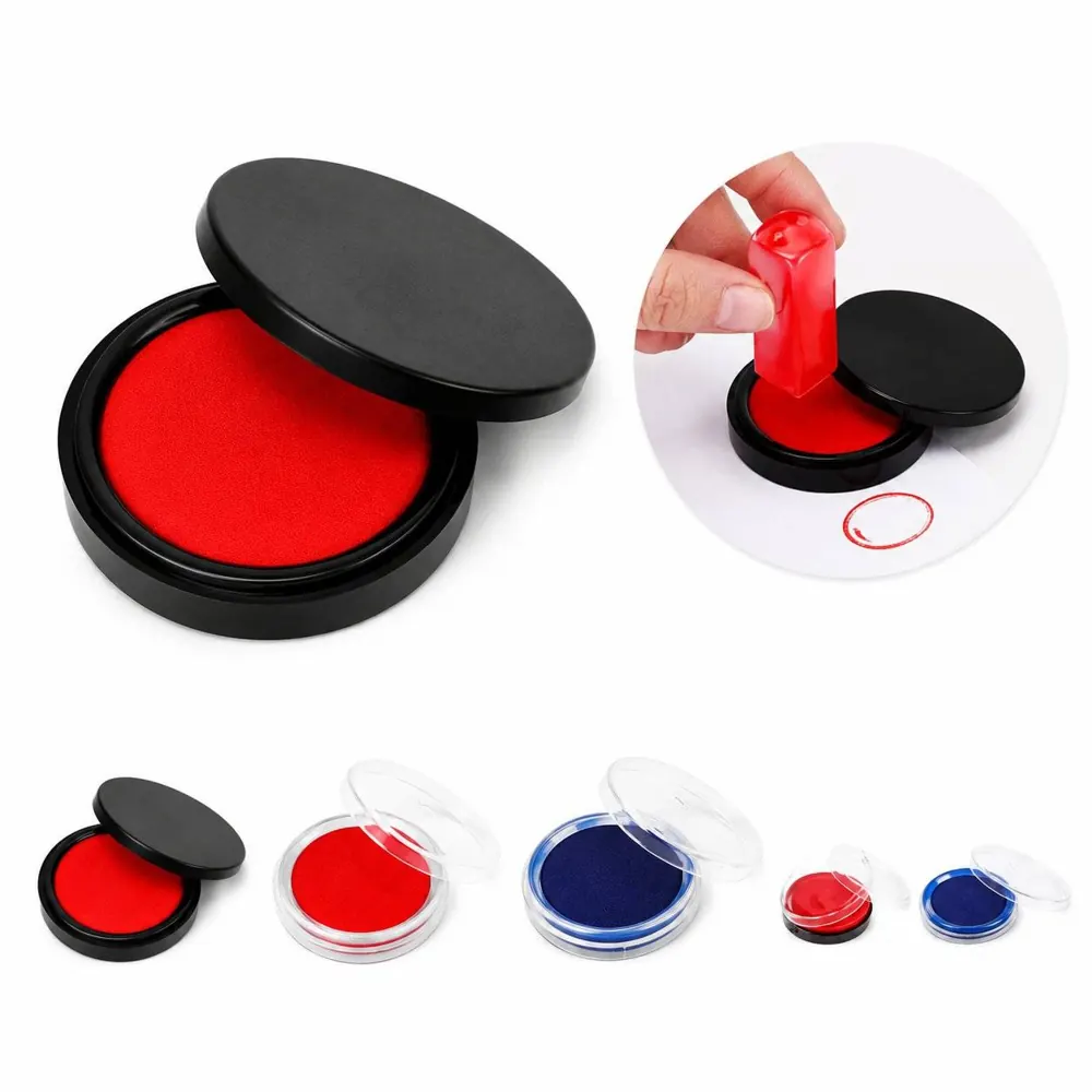 Quick-Dry Red Ink Pad for Stamping, Smooth Surface 2