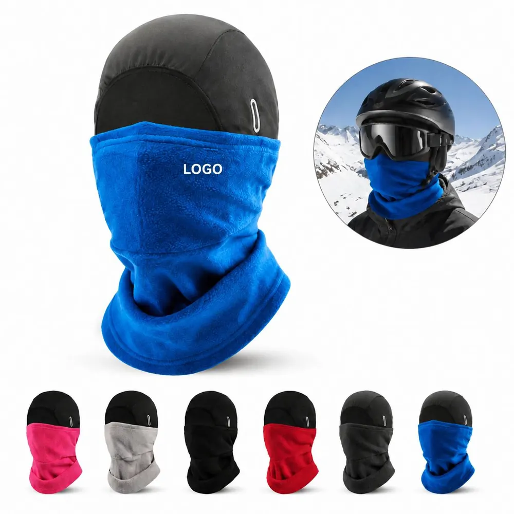 Windproof Fleece Balaclava Full Face Cover for Skiing
