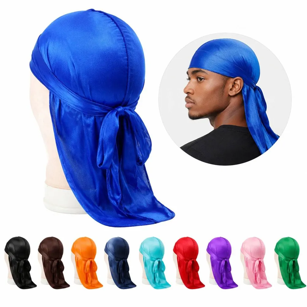 Silk Satin Durag Hair Wrap with Adjustable Tie-Back Closure 2