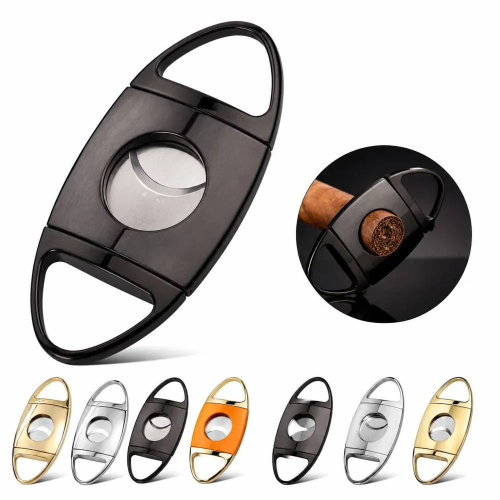 Portable Zinc Alloy Cigar Cutter with Stainless Steel Blade 2