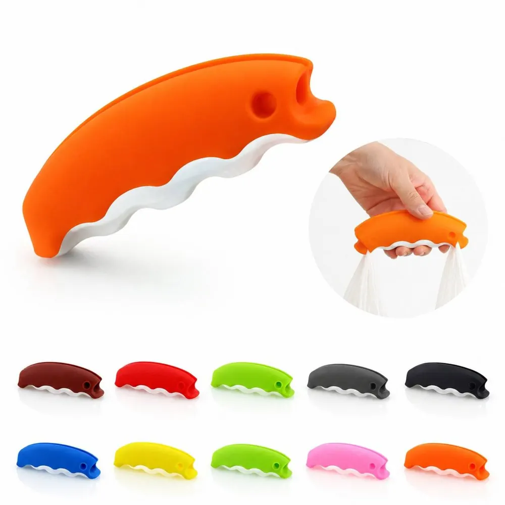 Reusable Grocery Bags with Ergonomic Silicone Handles 2