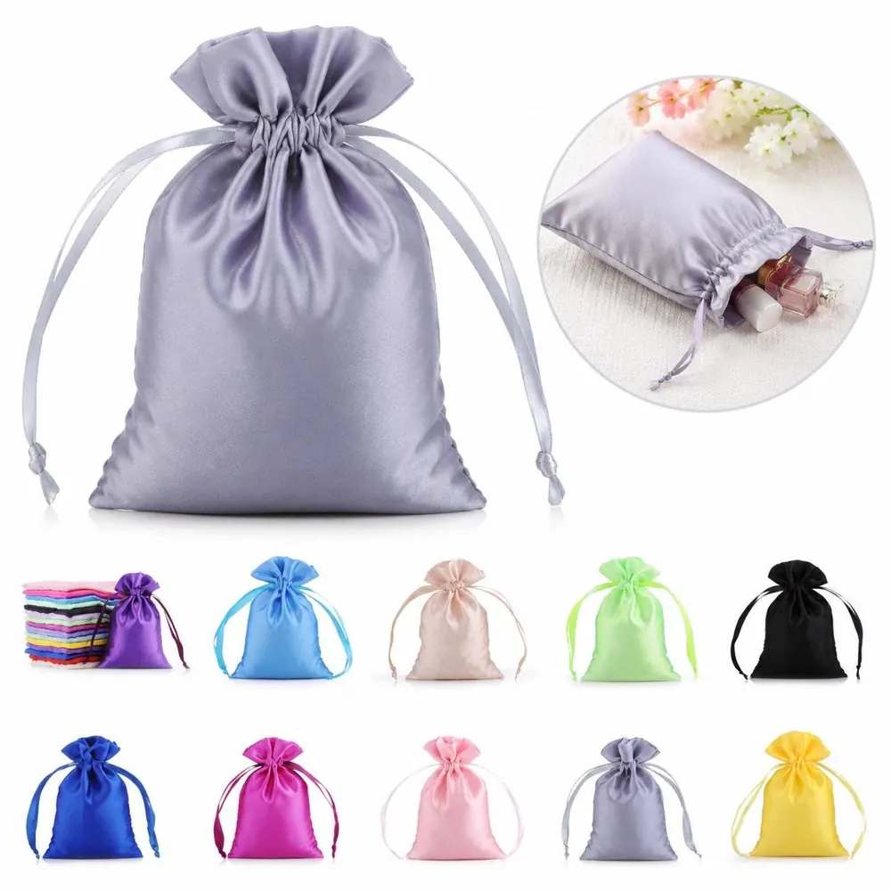 Satin Drawstring Jewelry Bag for Storage, Travel 2