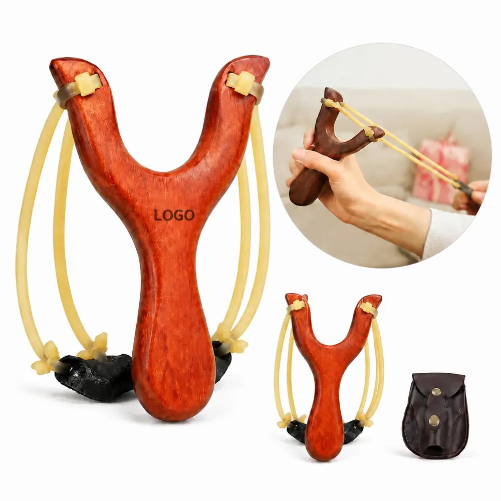 Wooden Slingshot with Target Boards for Precision Practice