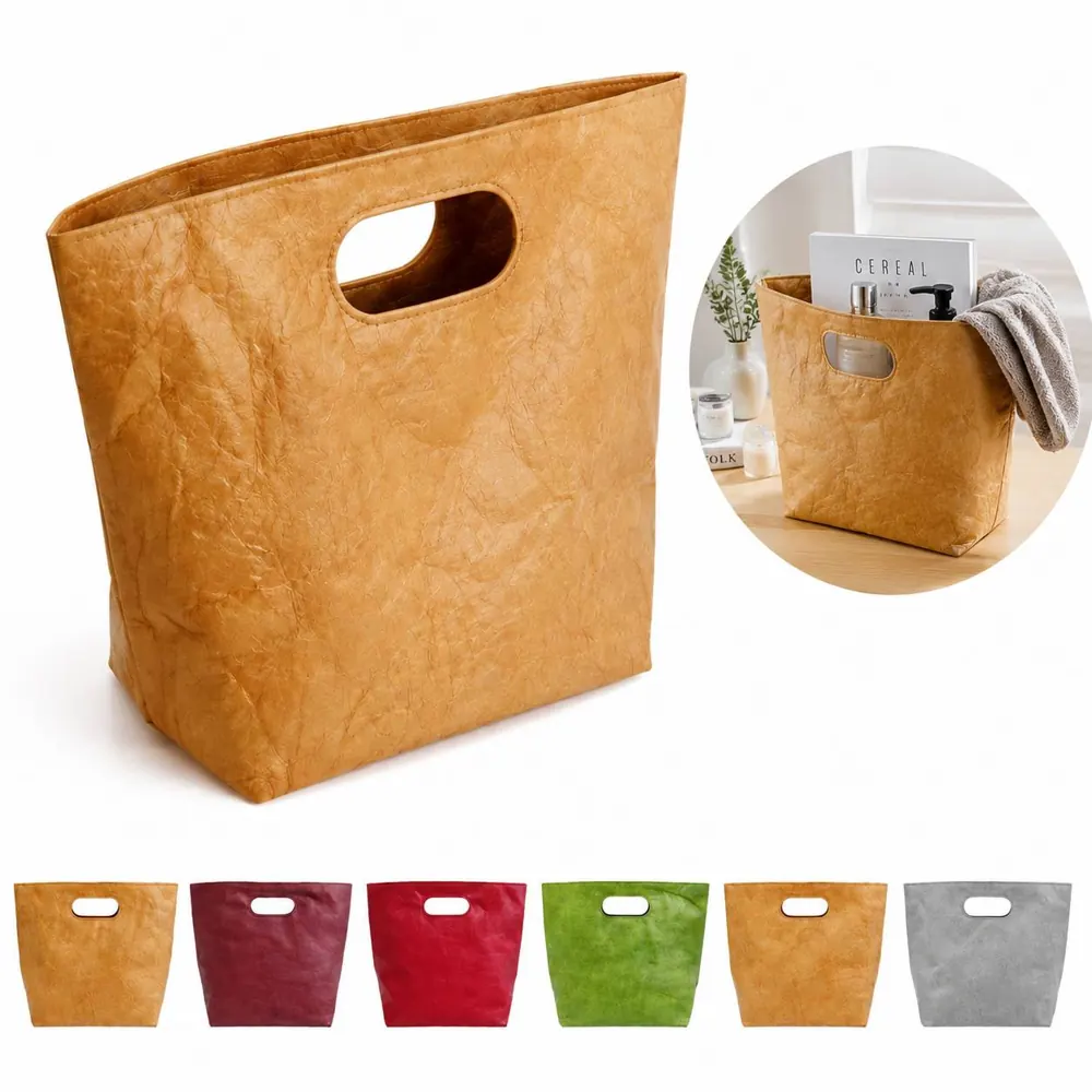 Waterproof Tyvek Tote Bag with Vintage Crease Texture 2