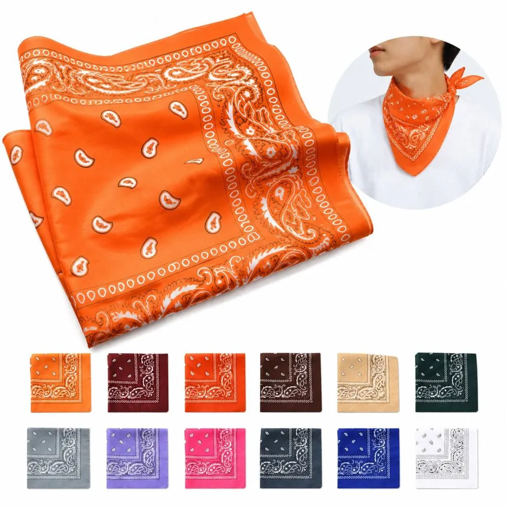 Multifunctional Square Bandana Polyester Unisex Headwrap 2