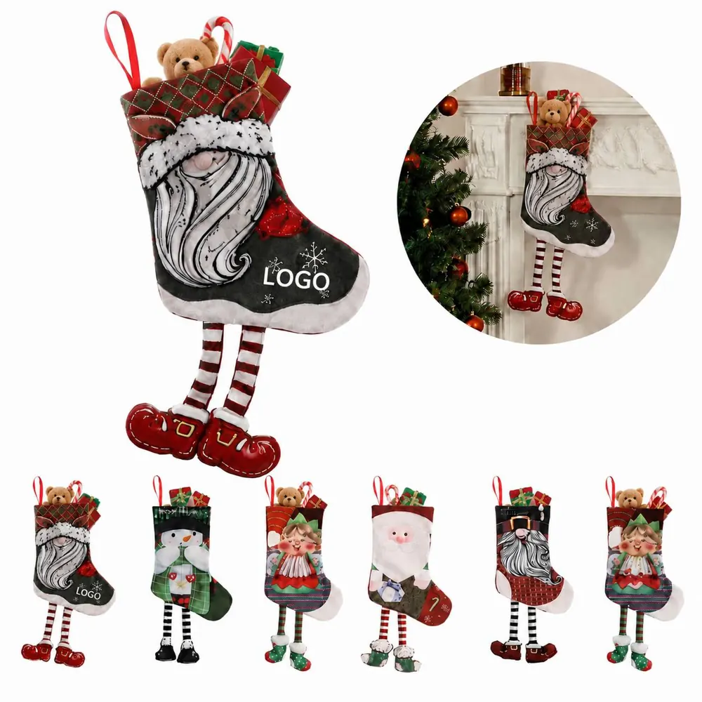Personalized Non-Woven Christmas Stockings with Hanging Loop
