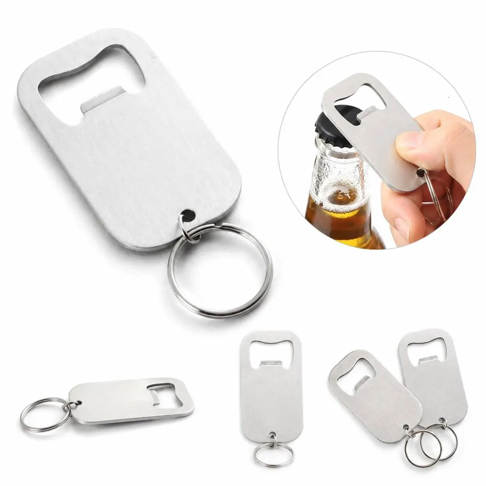 Stainless Steel Keychain Bottle Opener - Portable Lever Tool 2