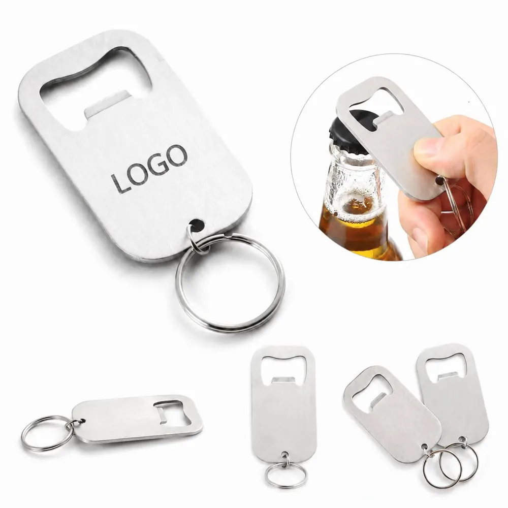Stainless Steel Keychain Bottle Opener - Portable Lever Tool