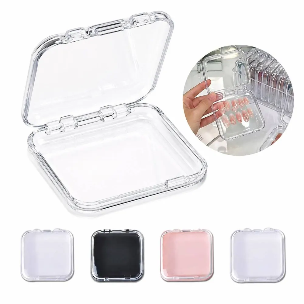Clear Nail Polish Storage Box with Adjustable Dividers 2