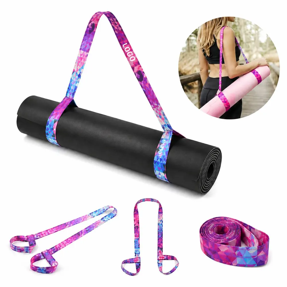 Yoga Mat Carrying Strap with Adjustable Buckle, Digital