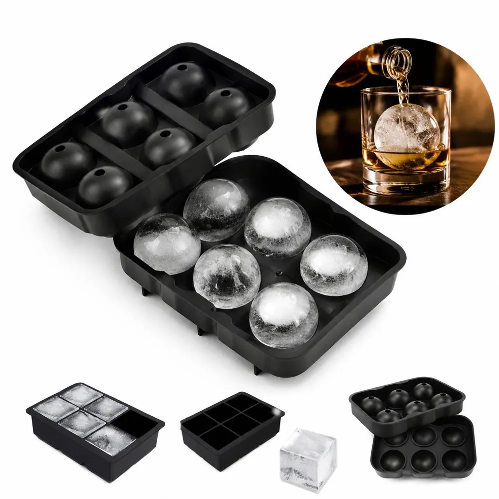 Flexible Silicone Ice Cube Trays, Set of 2, Easy Release 2