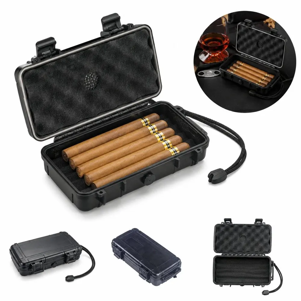 Crushproof Travel Cigar Case with Humidity Control 2