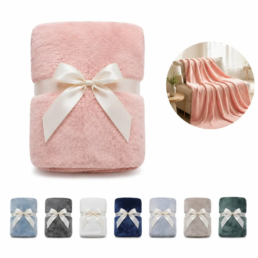 Cozy Plush Flannel Blanket for Bed, Sofa & Travel 2
