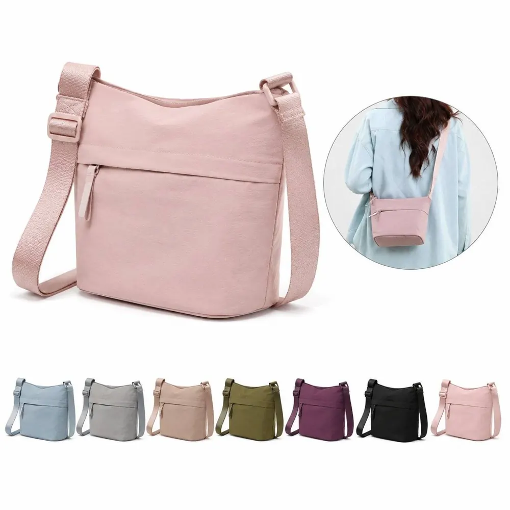 Nylon Crossbody Bag with Adjustable Strap, Water-Repellent 2