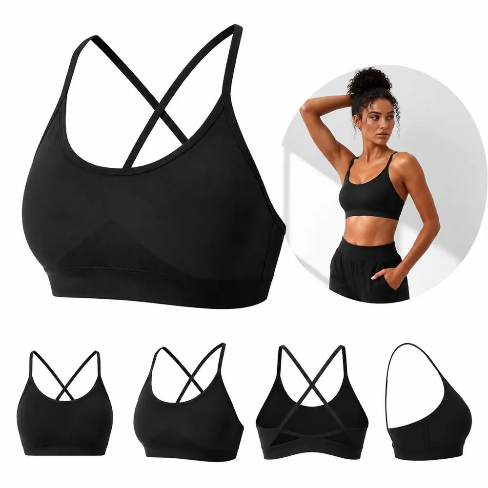 Seamless Quick-Dry Yoga Bra Top for Low-Impact Workouts 2