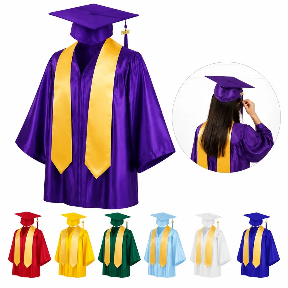 Kids Graduation Cap & Gown Set, Lightweight for Preschool 2