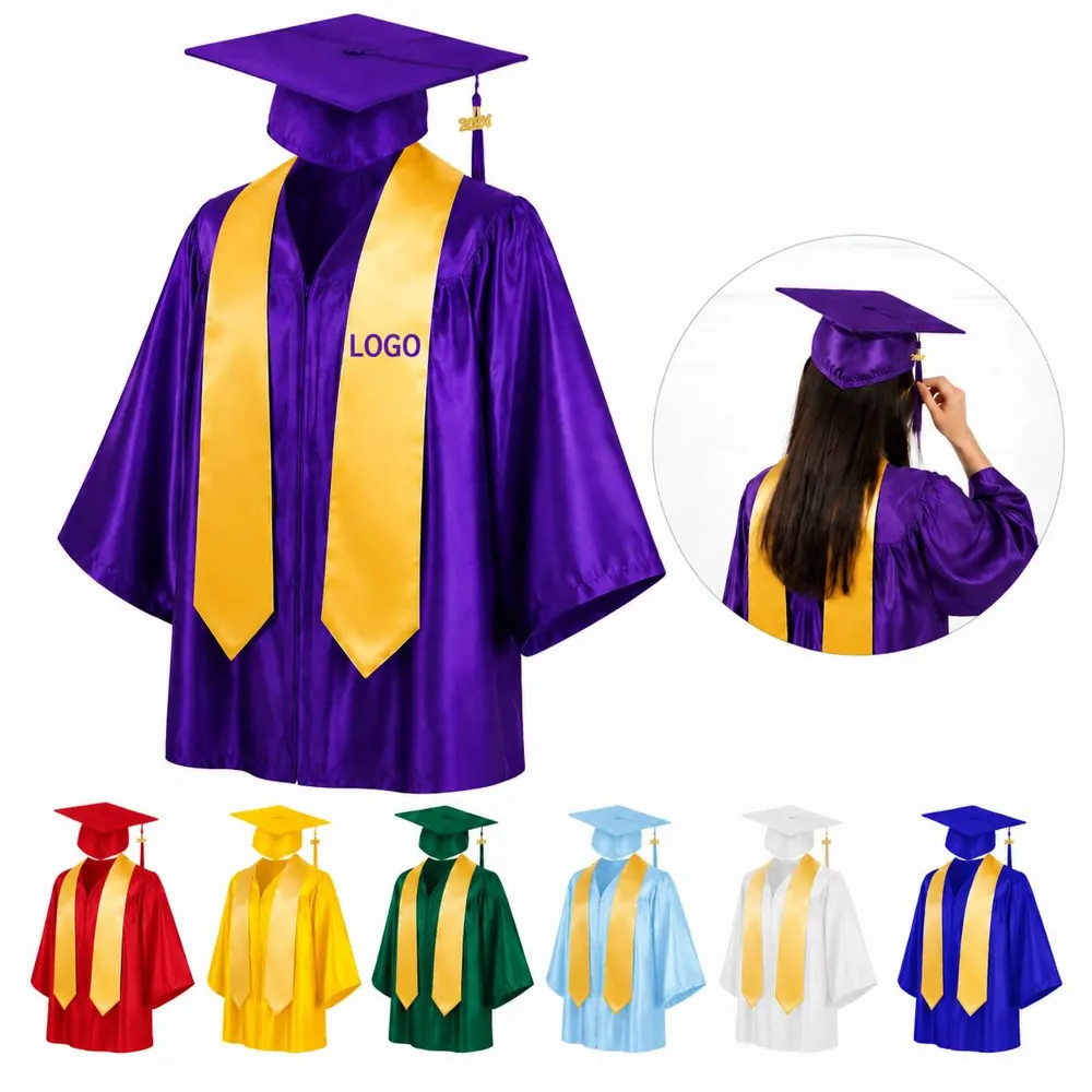 Kids Graduation Cap & Gown Set, Lightweight for Preschool