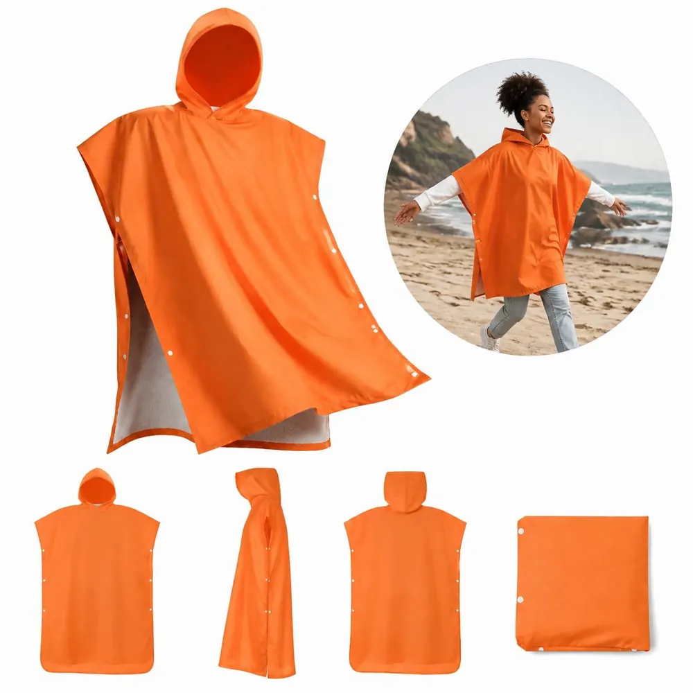 Quick-Dry Hooded Changing Poncho for Beach Swimming 2