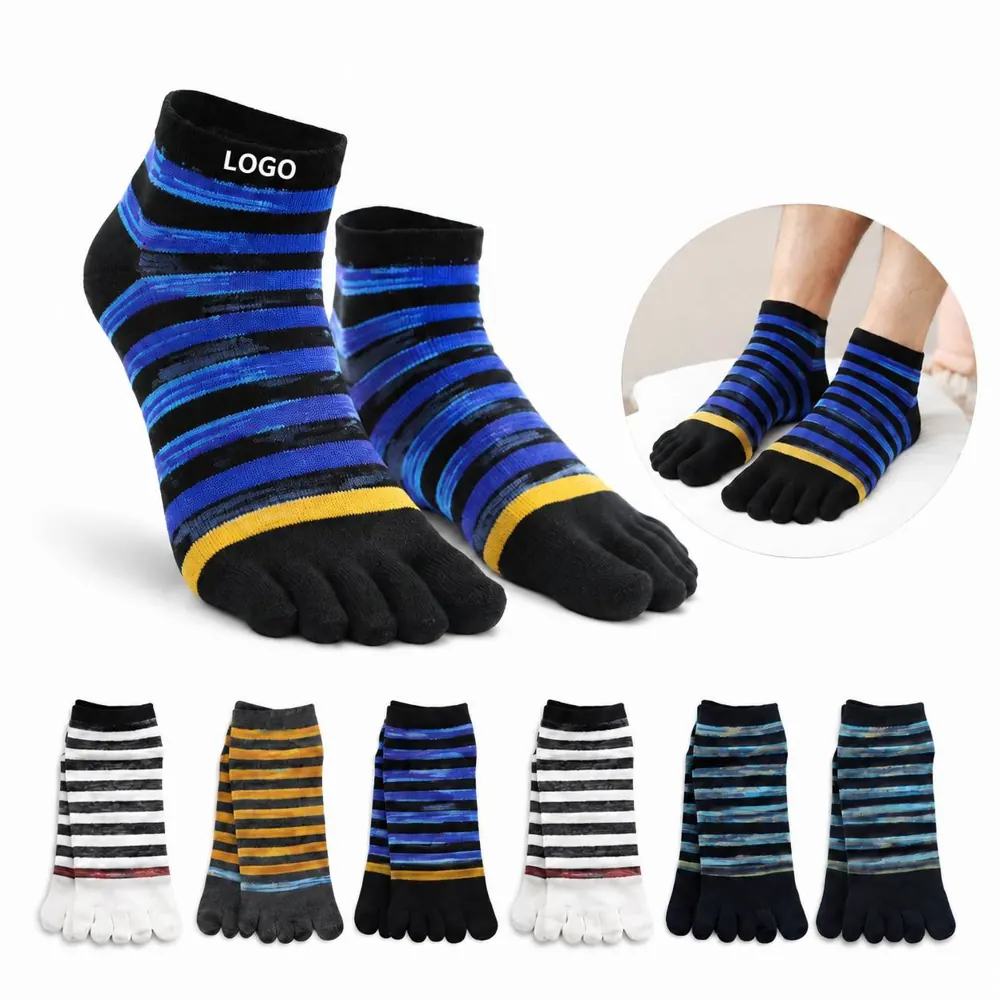 Men's Cotton Five-Toe Socks for Everyday Breathable Comfort