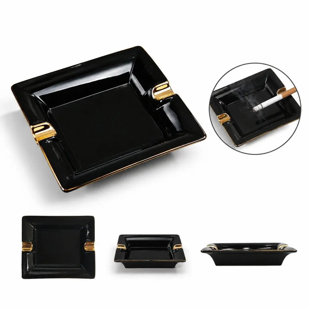 Ceramic Cigar Ashtray with Multiple Resting Notches 2