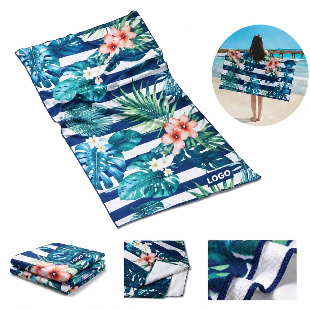Oversized Quick Dry Microfiber Beach Towel, Sand-Resistant