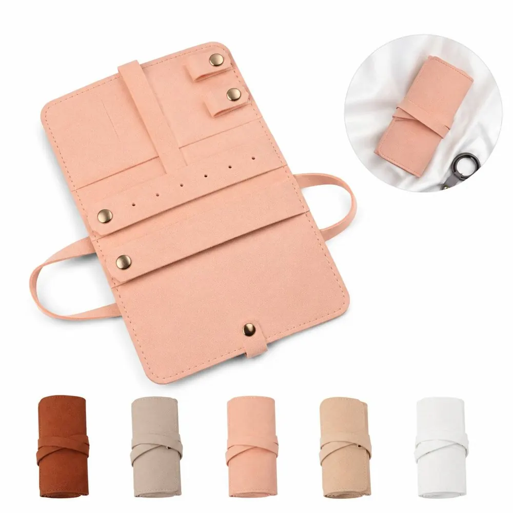 Foldable Travel Jewelry Organizer Pouch with Secure Closures 2