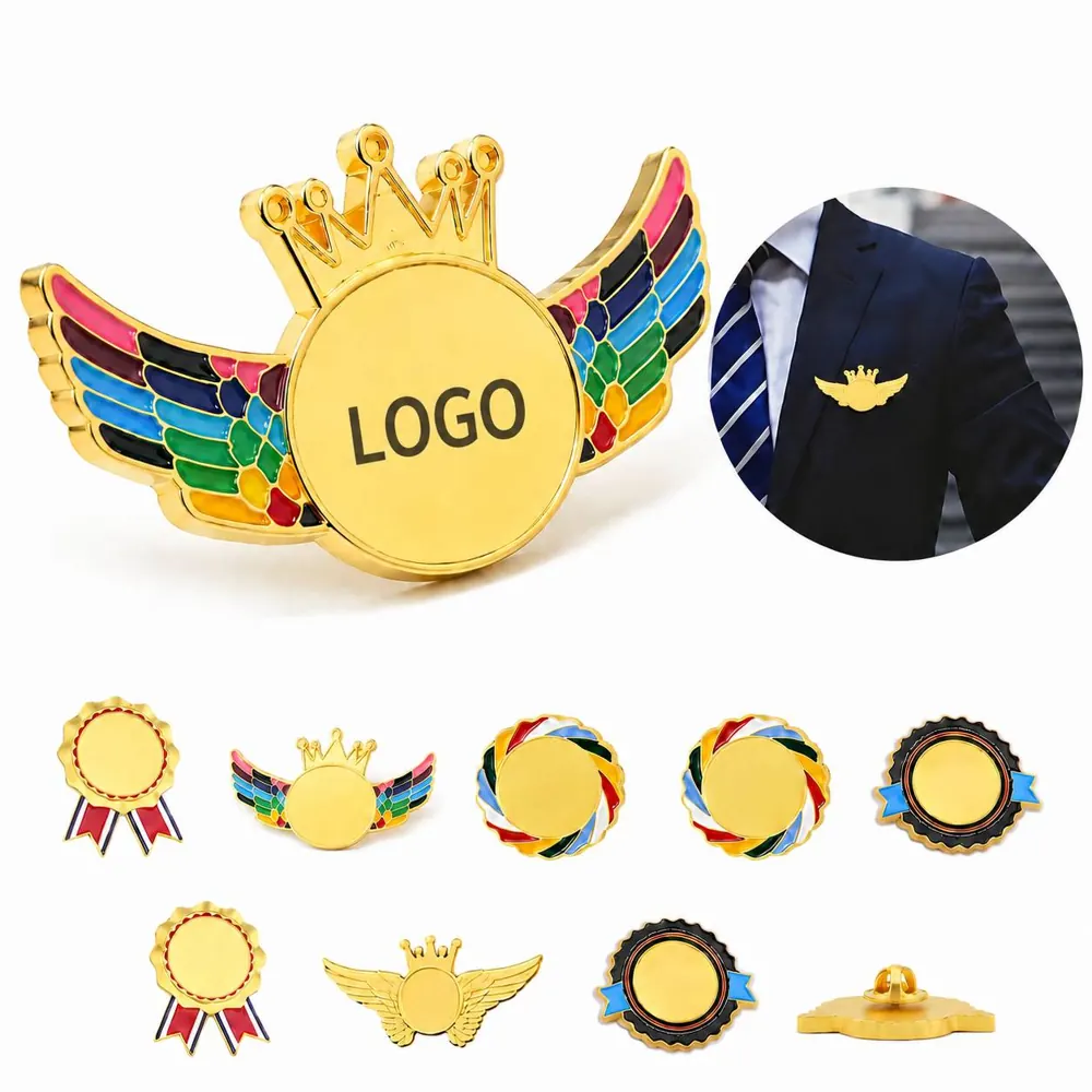 Customizable Metal Lapel Pins with Secure Pin-Back Closure