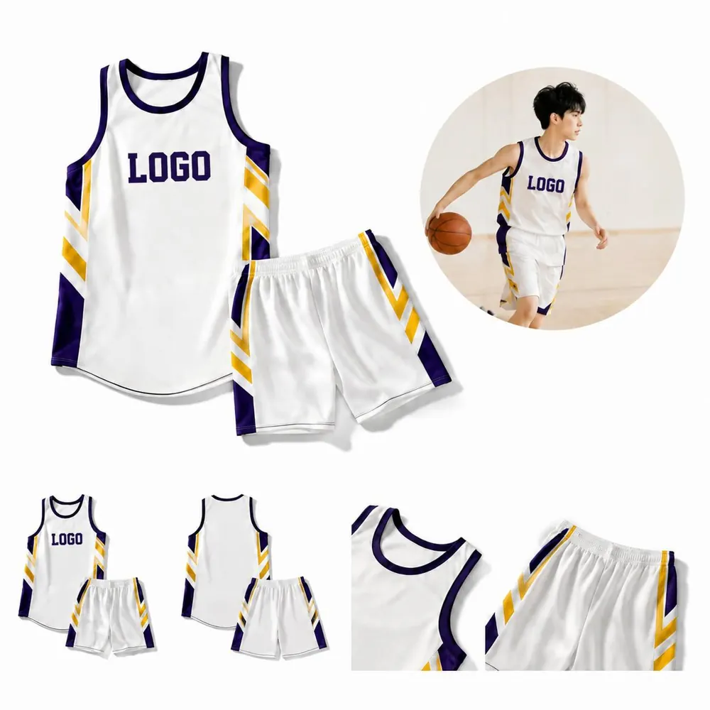 Breathable Sublimation Basketball Jersey for Youth and Adult