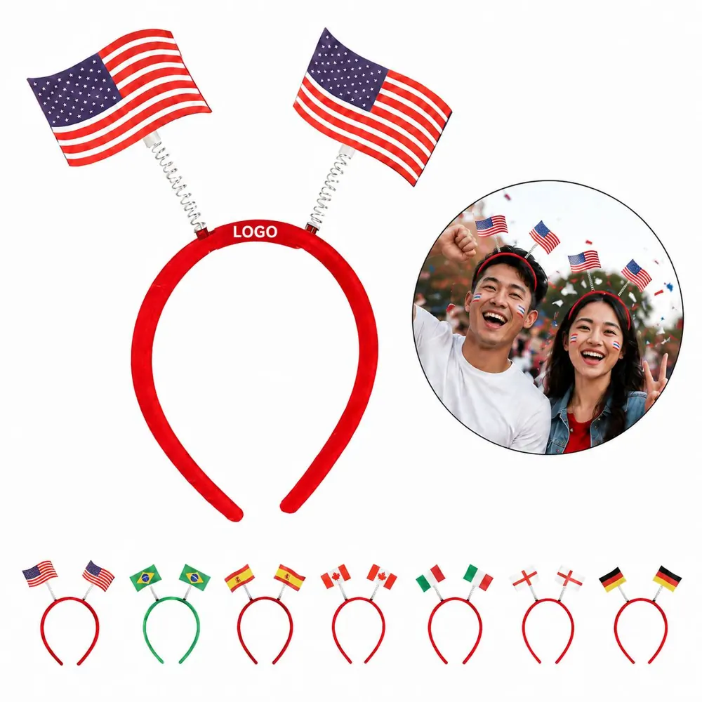 USA Flag Headband Adjustable Cheering Hair Accessory