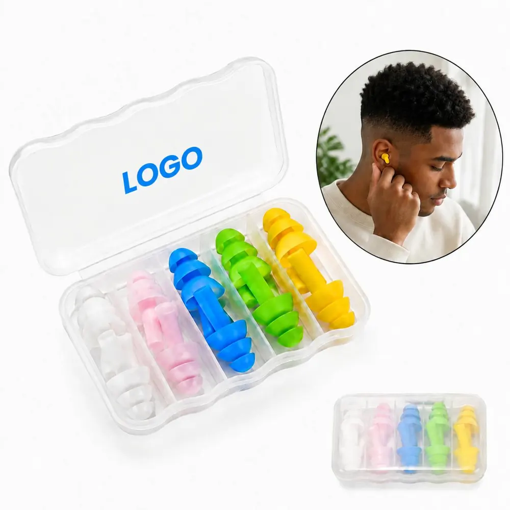 Waterproof Silicone Earplugs Noise Reduction with Storage
