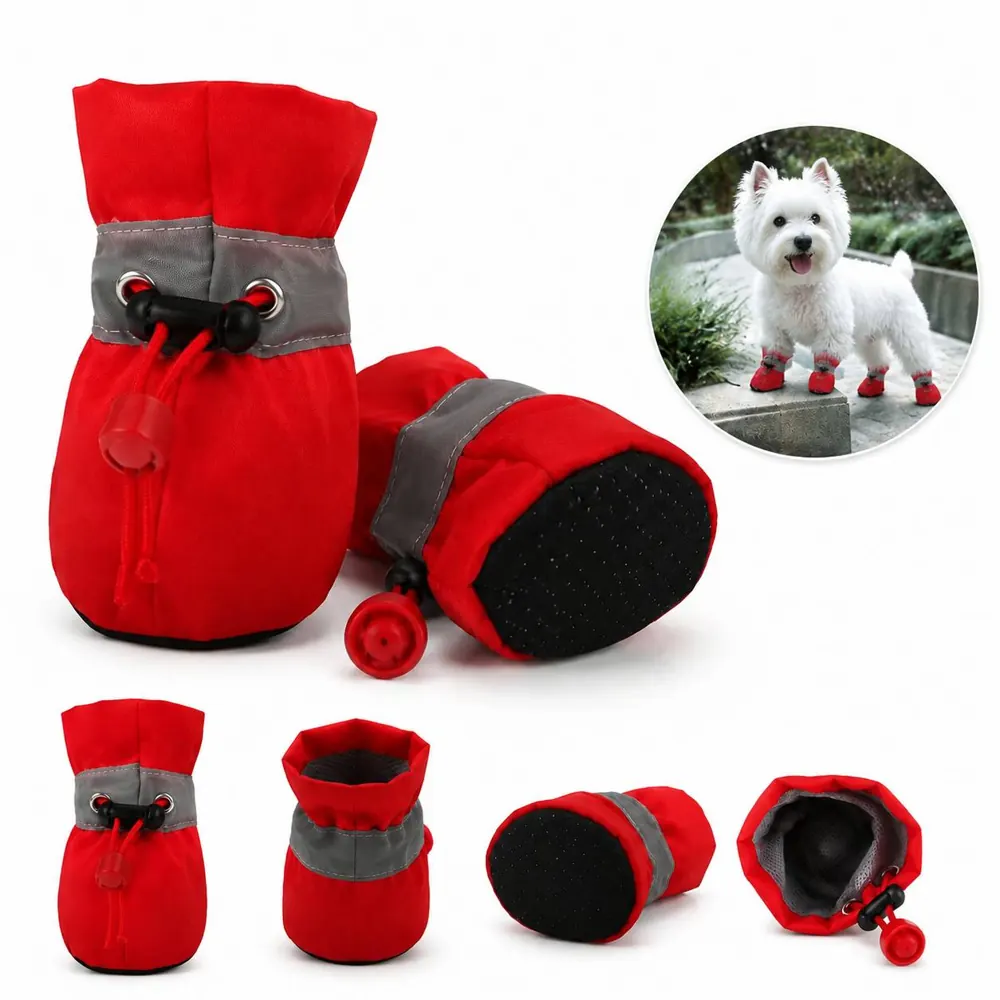 Waterproof Dog Rain Boots with Anti-Slip Sole 2