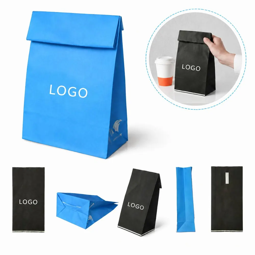 Disposable Custom Printed Kraft Paper Vomit Bags for Travel