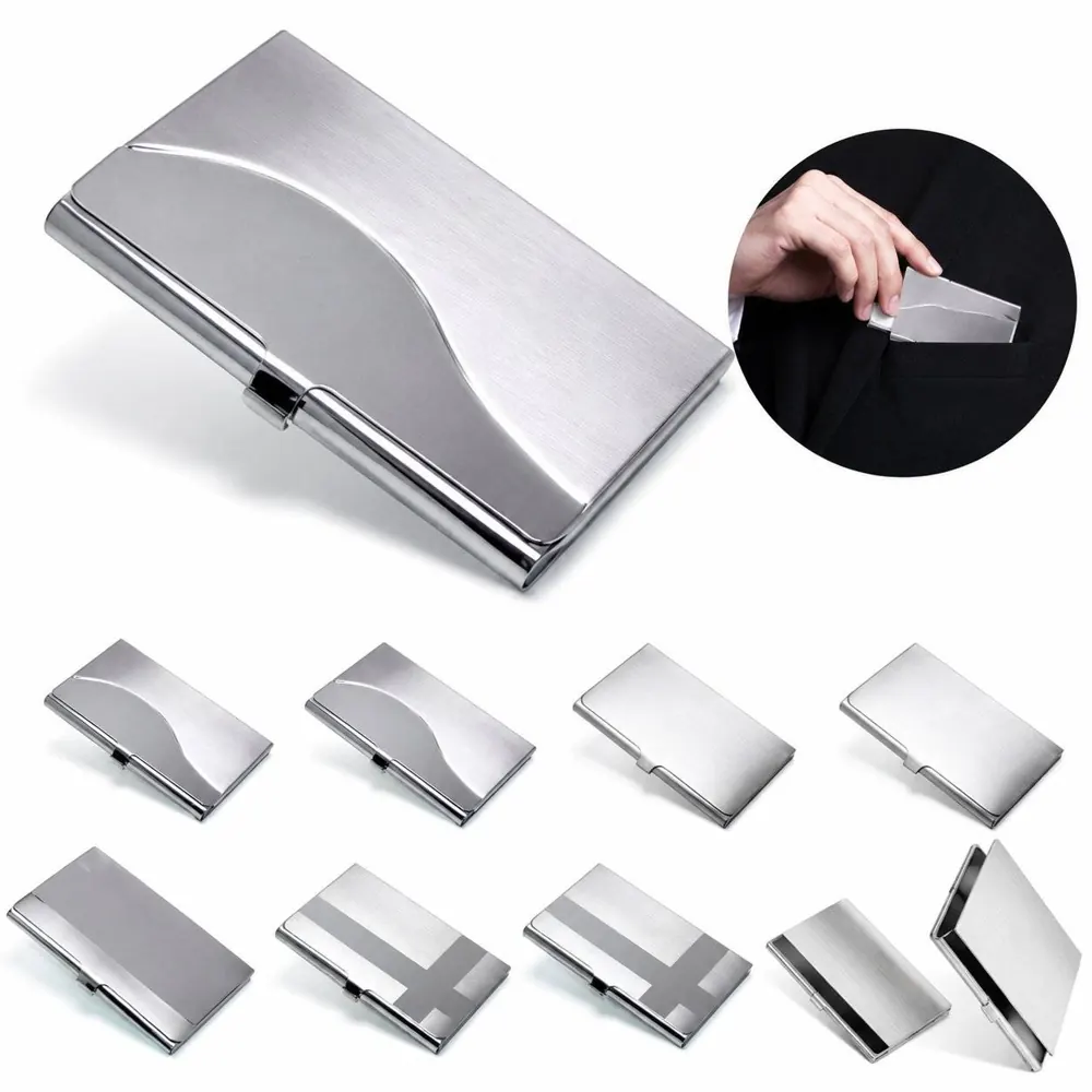 Slim Stainless Steel Card Holder, Scratch-Resistant 2